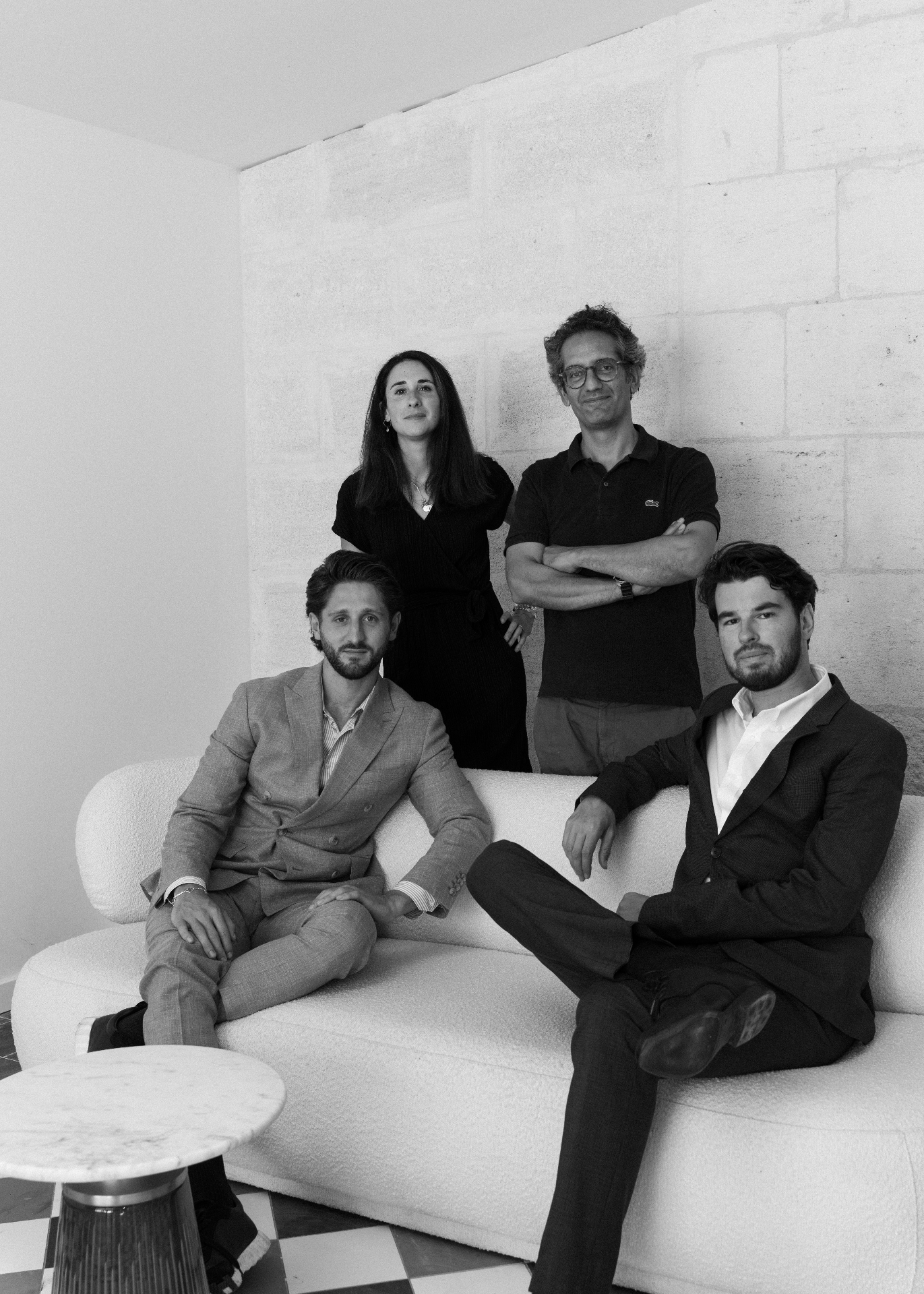 L'équipe KHAN GROUPE — Thomas, Louis, Christophe et Marion